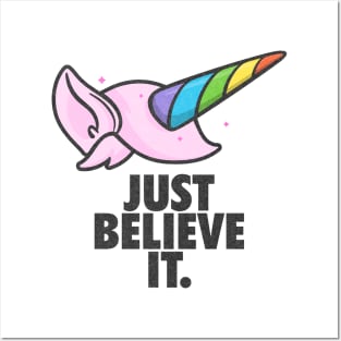 Just Believe it unicorns 2 Posters and Art